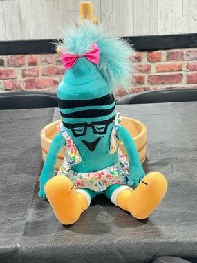 Crayola kids 1990s Plush Teal Character Doll
